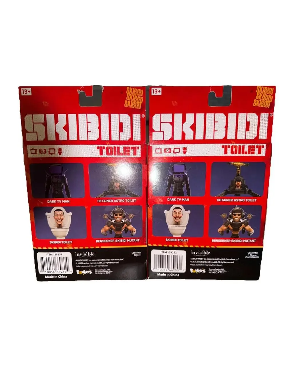 Lot Of TWO Skibidi Toilet Deluxe Figure Series Dark TV Man And Berserker Skibidi
